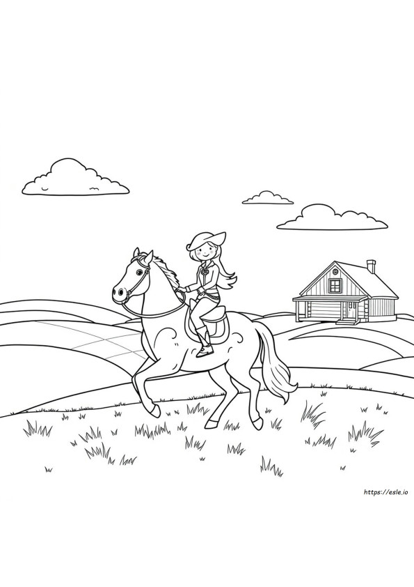 Cowgirl Coloring Pages Printable