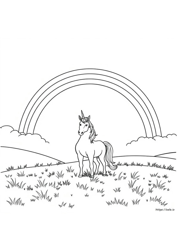 Curcubeu Unicorn De Colorat