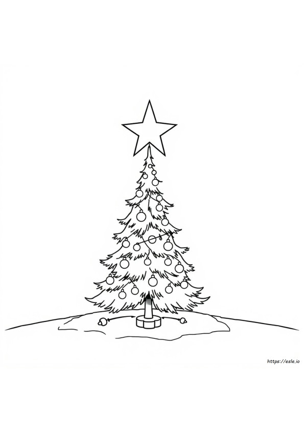 Estrella De Navidad Para Colorear Gratis