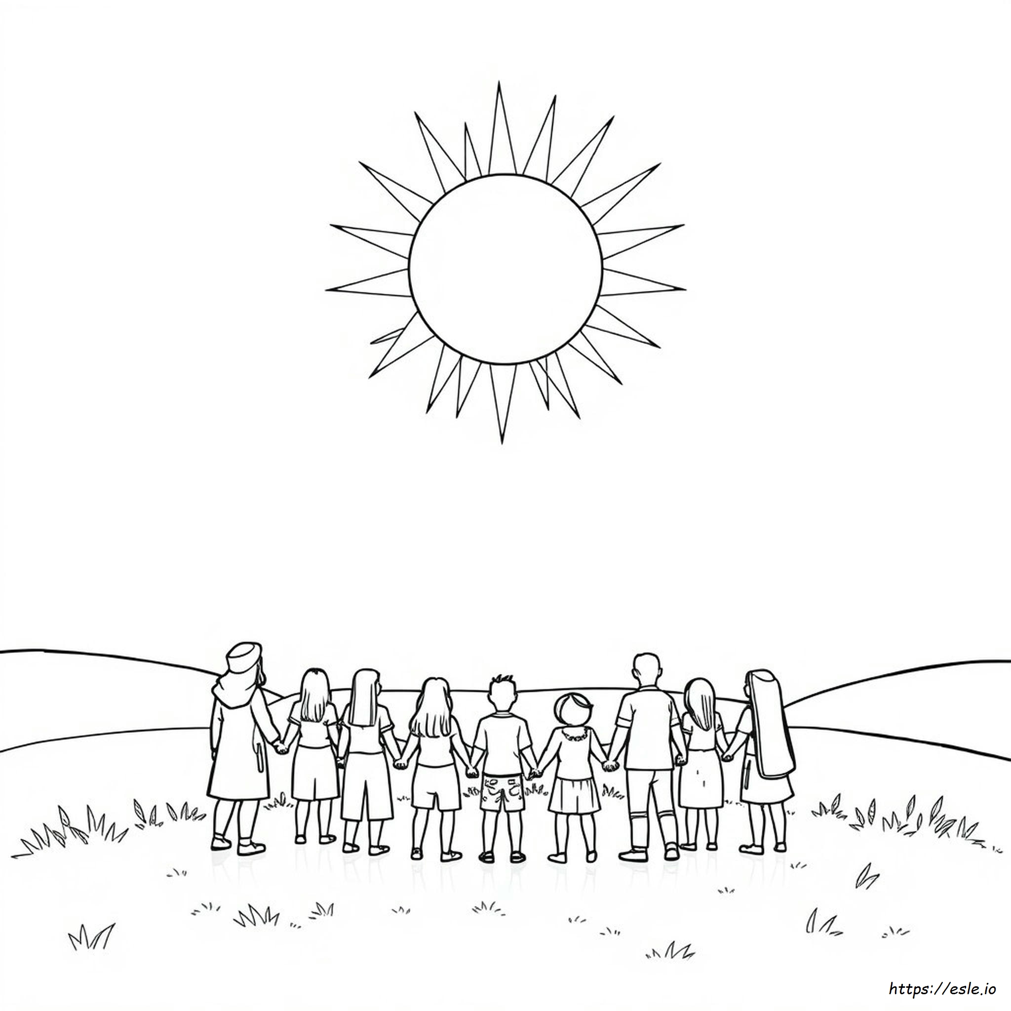 The Sun Stood Still Coloring Page