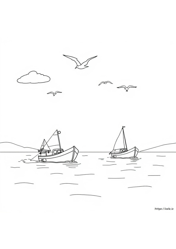 Coloring Sheets Of Boats