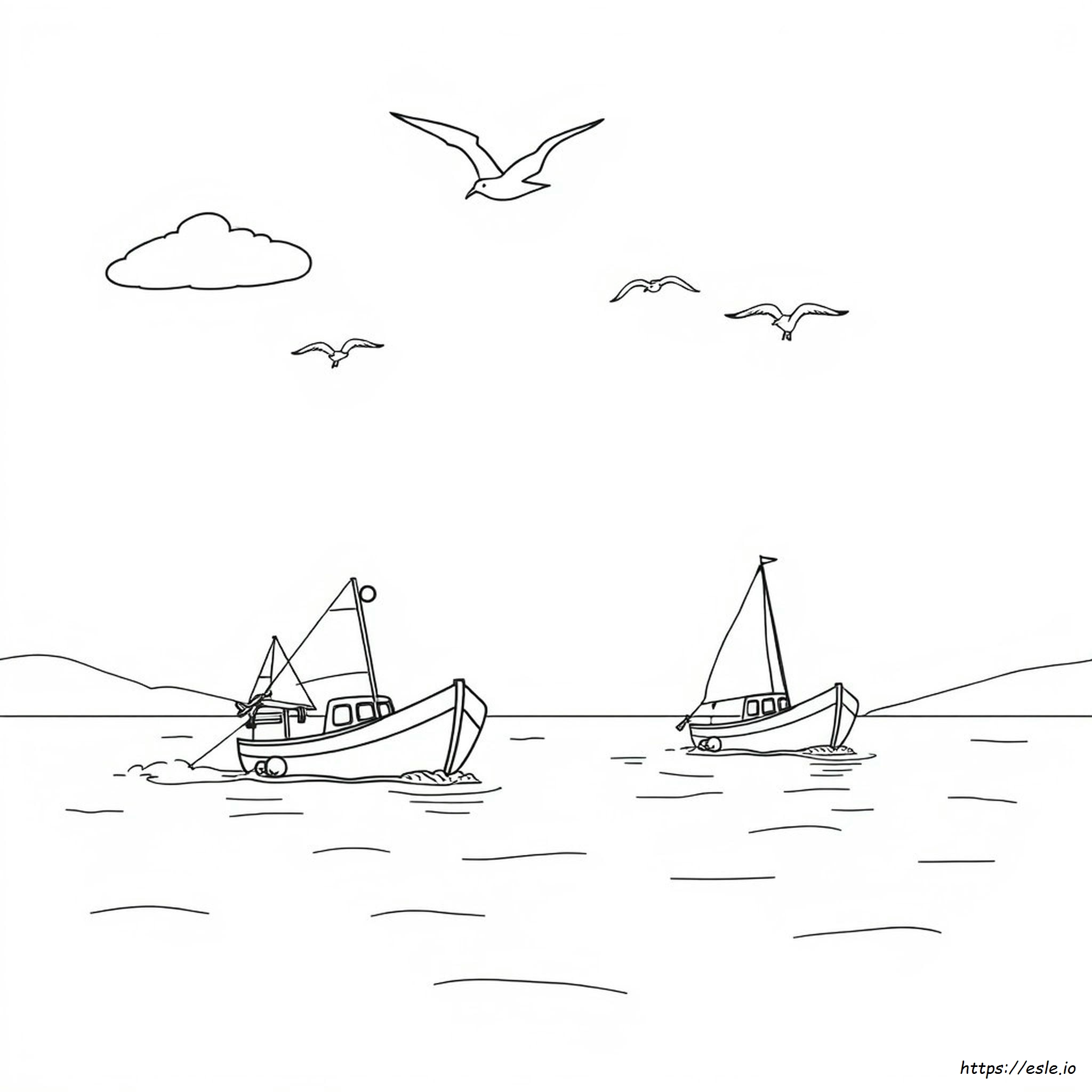 Coloring Sheets Of Boats