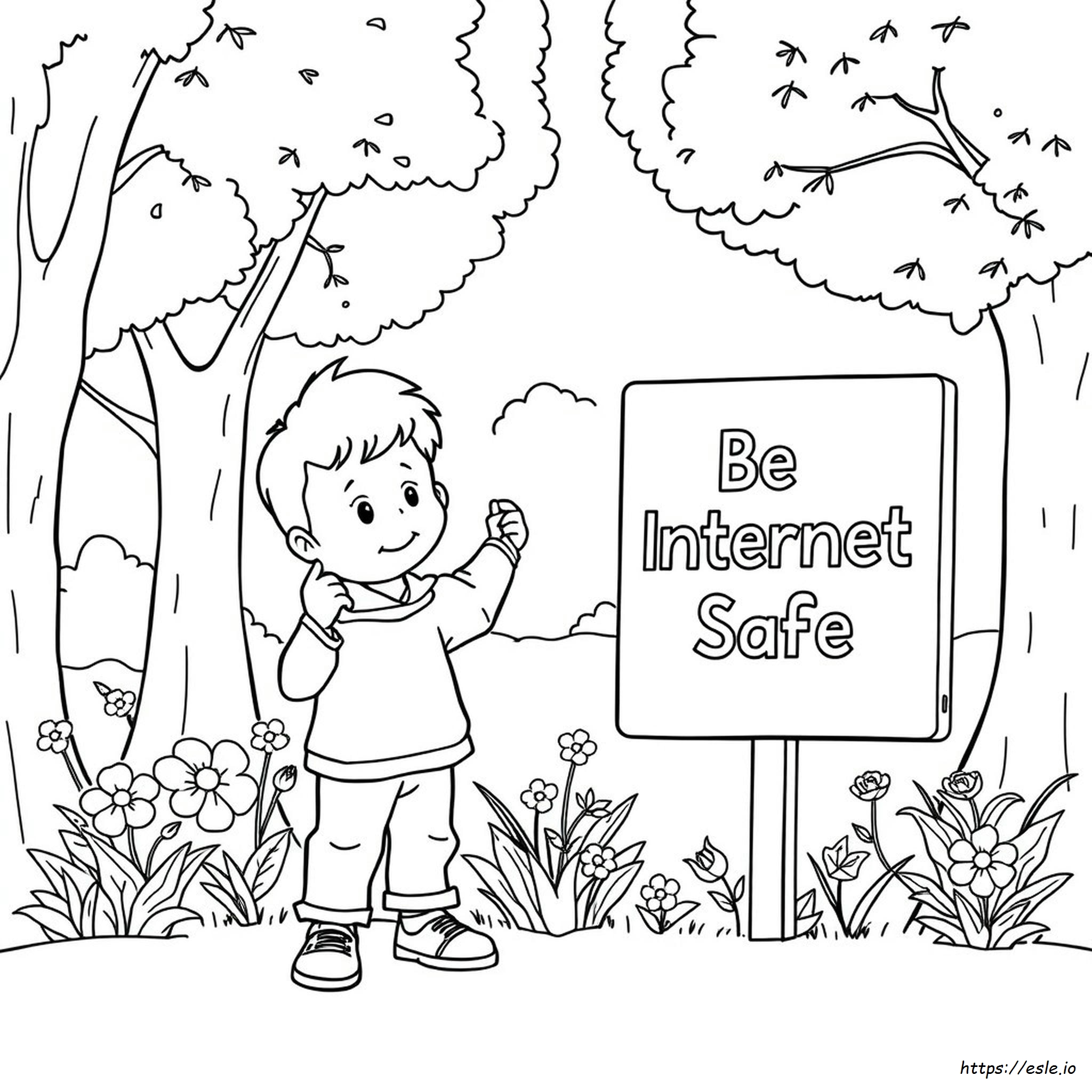 Ücretsiz Yazdırılabilir Internet Güvenliği Boyama Sayfaları