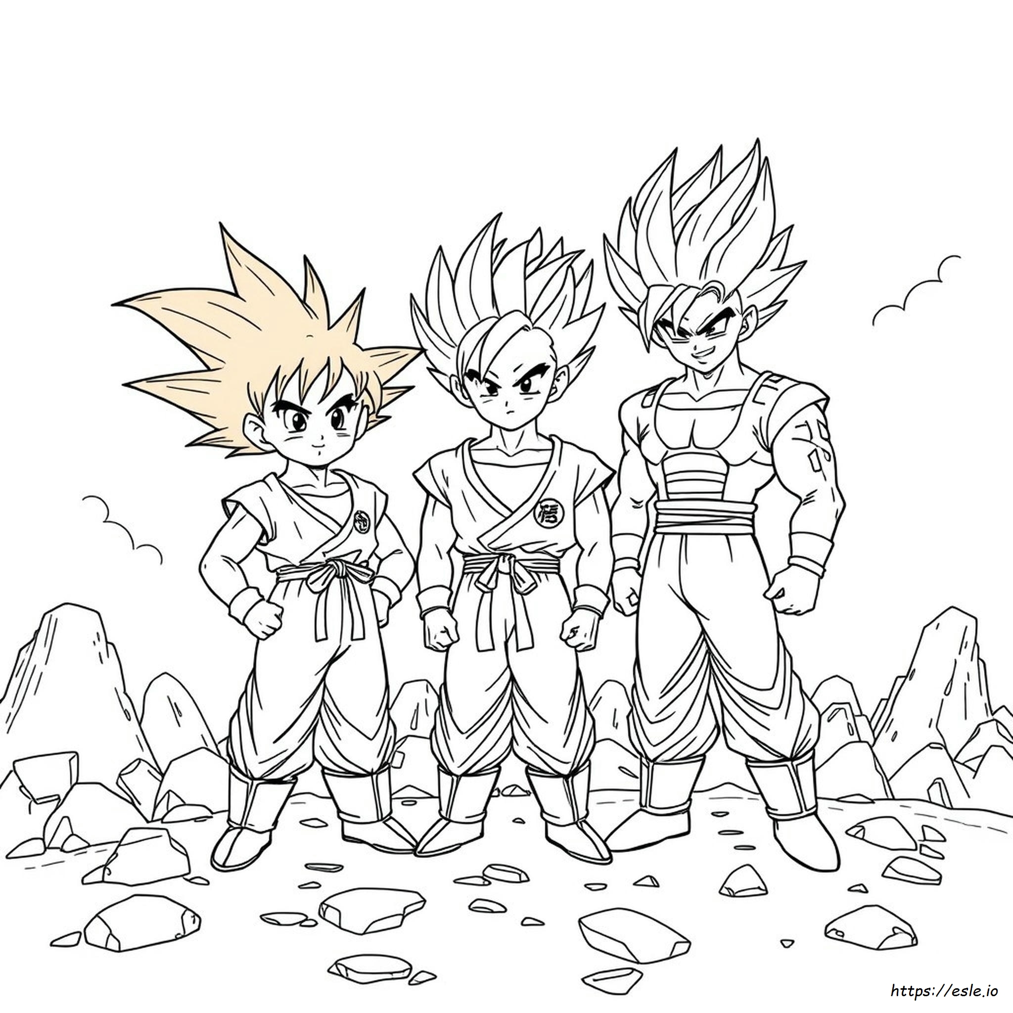 Vegeta Super Saiyan Goku Coloring Pages