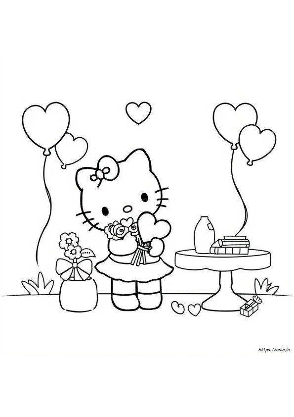 Hello Kitty Valentine Coloring Pages Printable