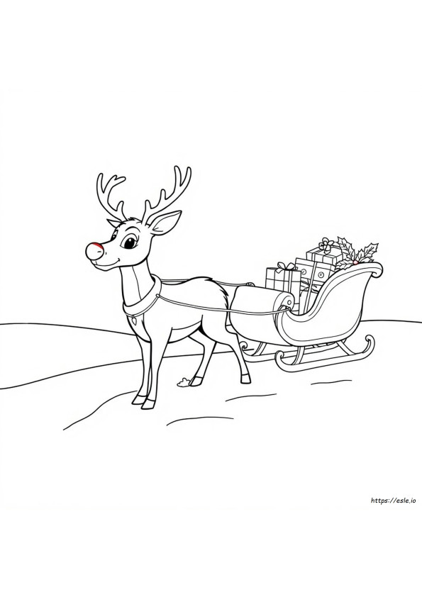Coloriages Rudolph Le Renne Au Nez Rouge À Imprimer Gratuitement