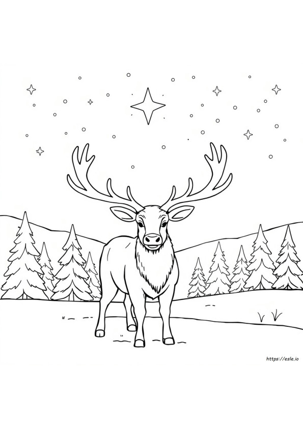 Reindeer Antlers Coloring Pages