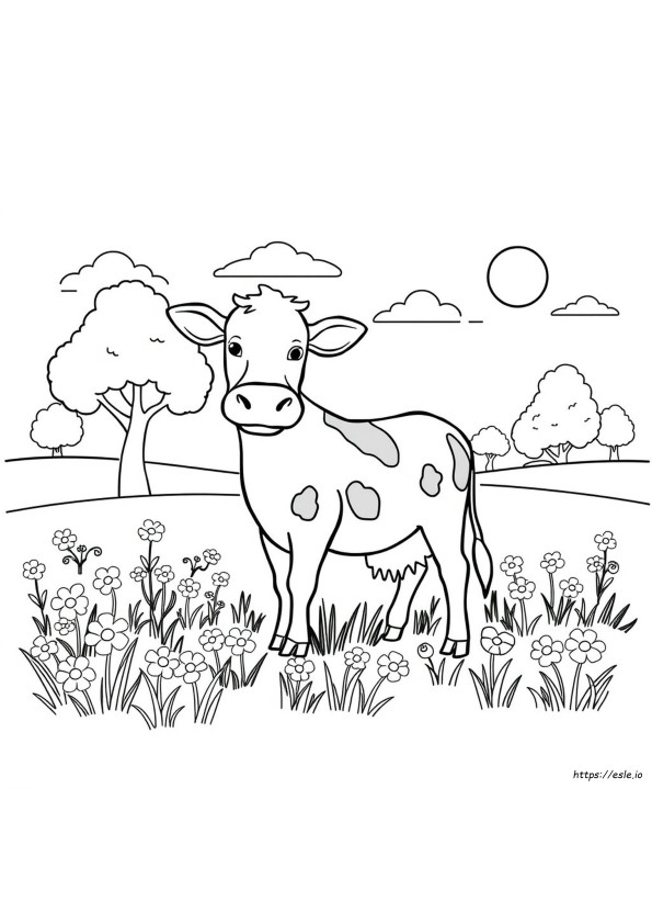 Vaca Para Colorir