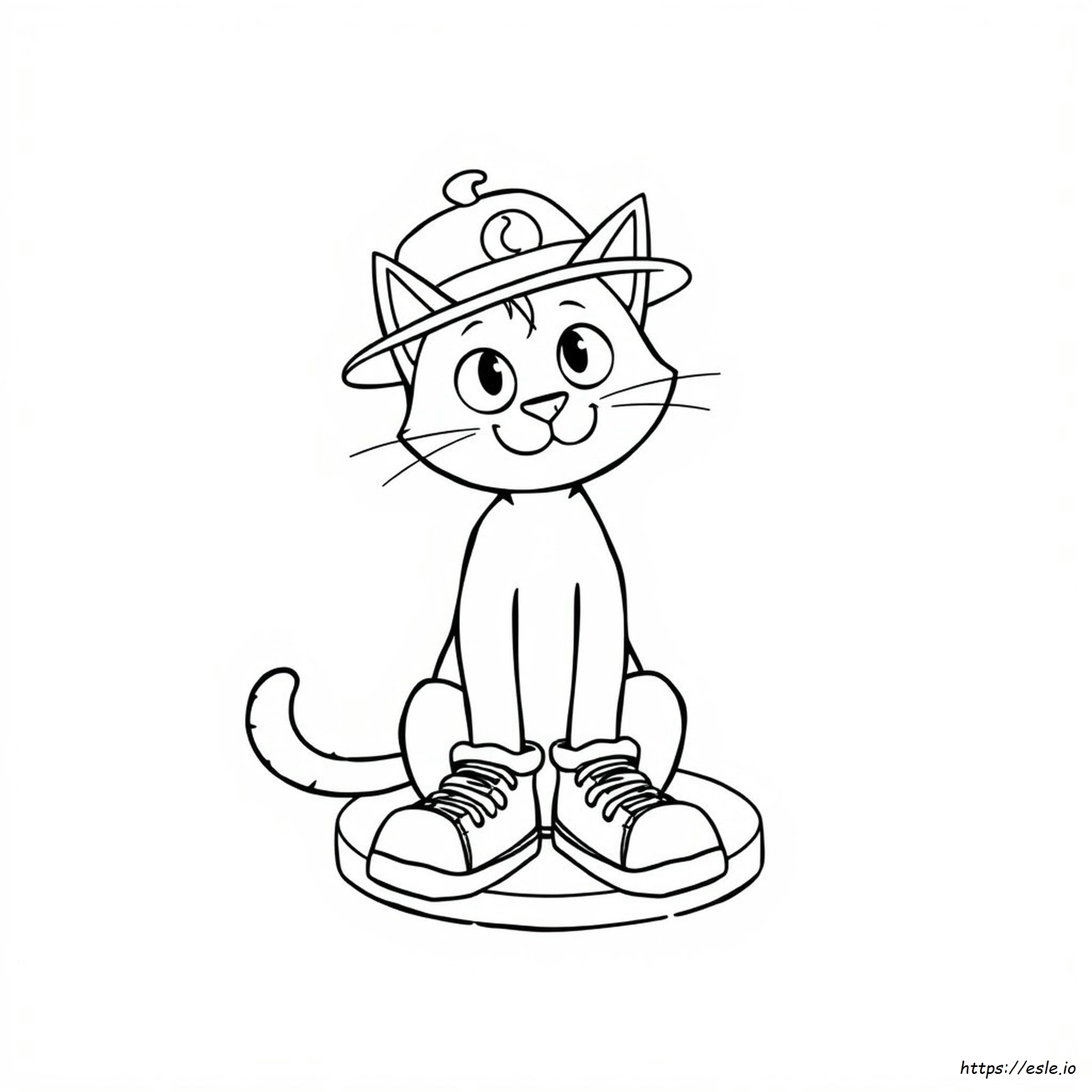 Pete The Cat Buttons Coloring Page