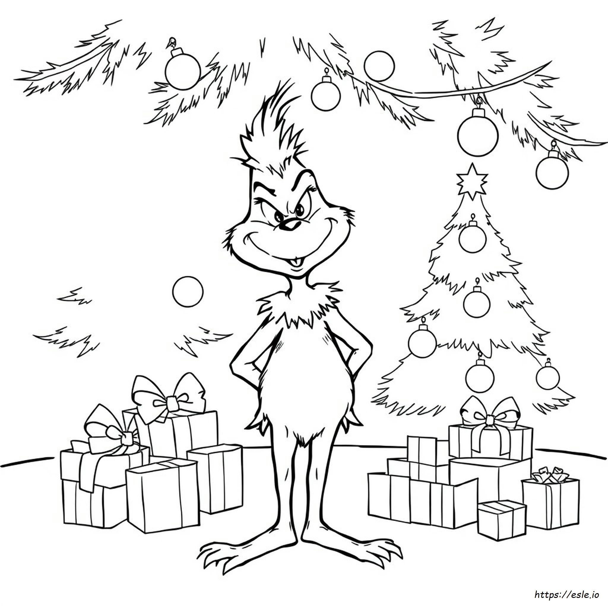 Szczęśliwy Grinch Kolorowanka