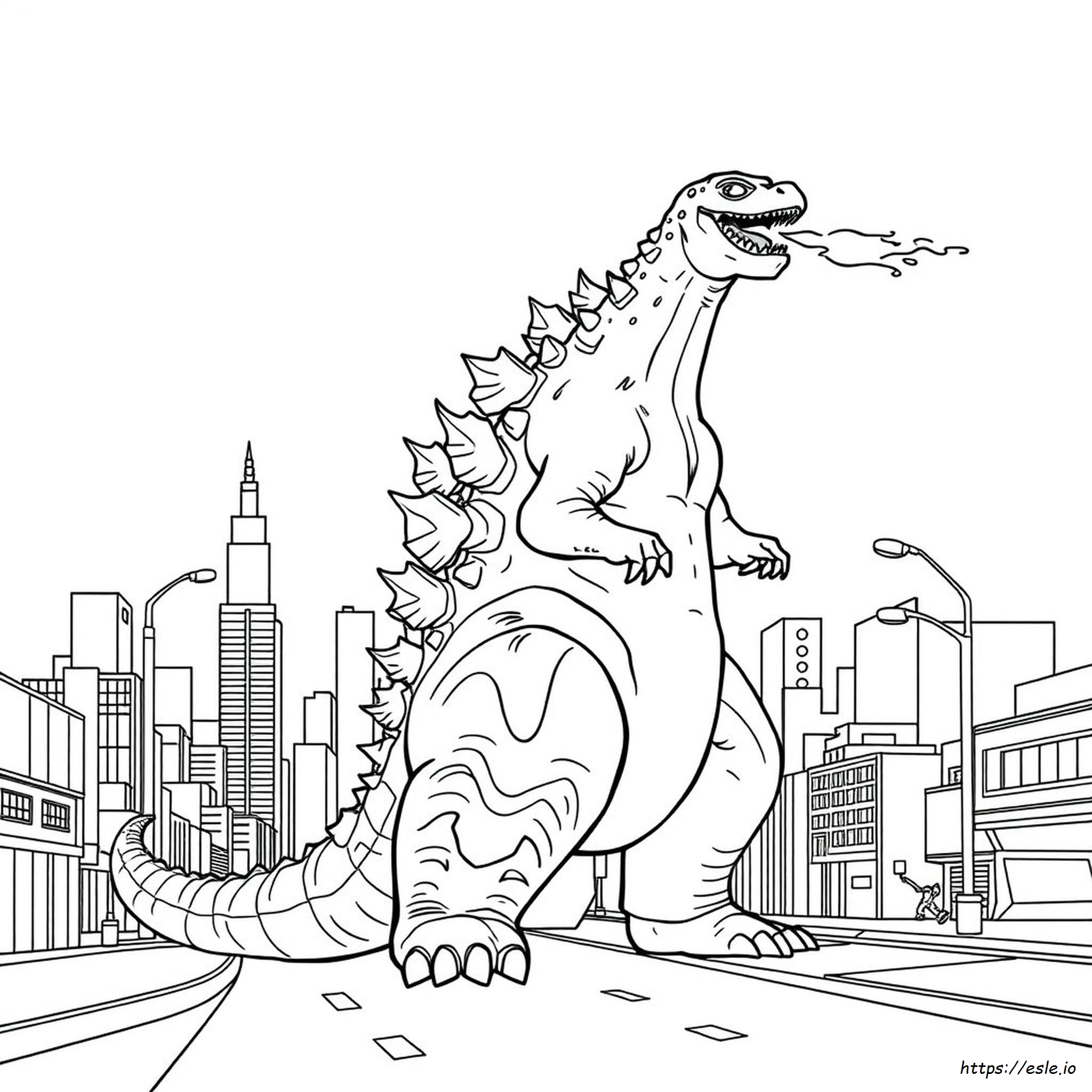 Drawing Godzilla Coloring Pages 2021