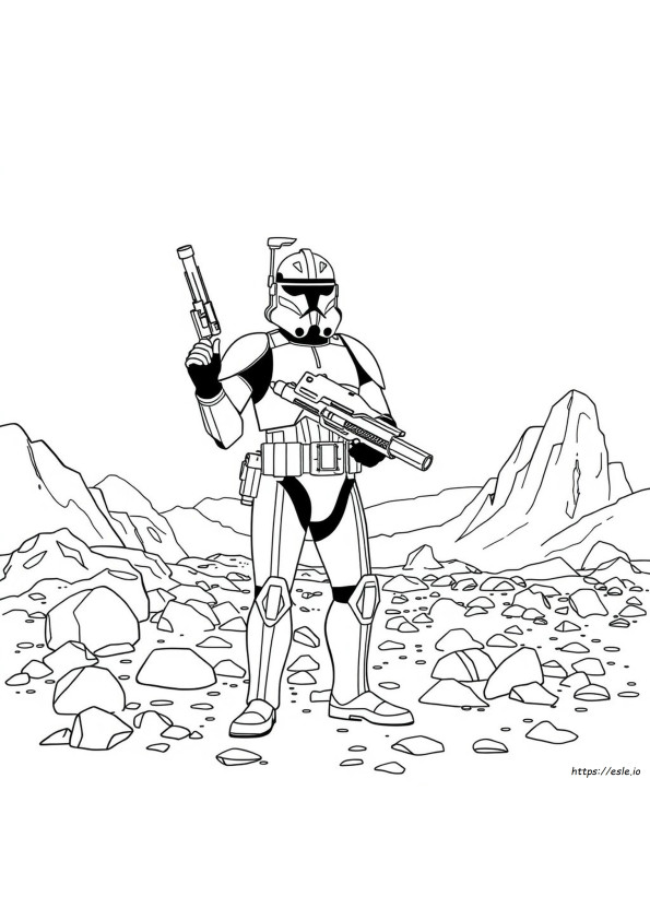 Clonă Soldat Faza 2 De Colorat De Printat