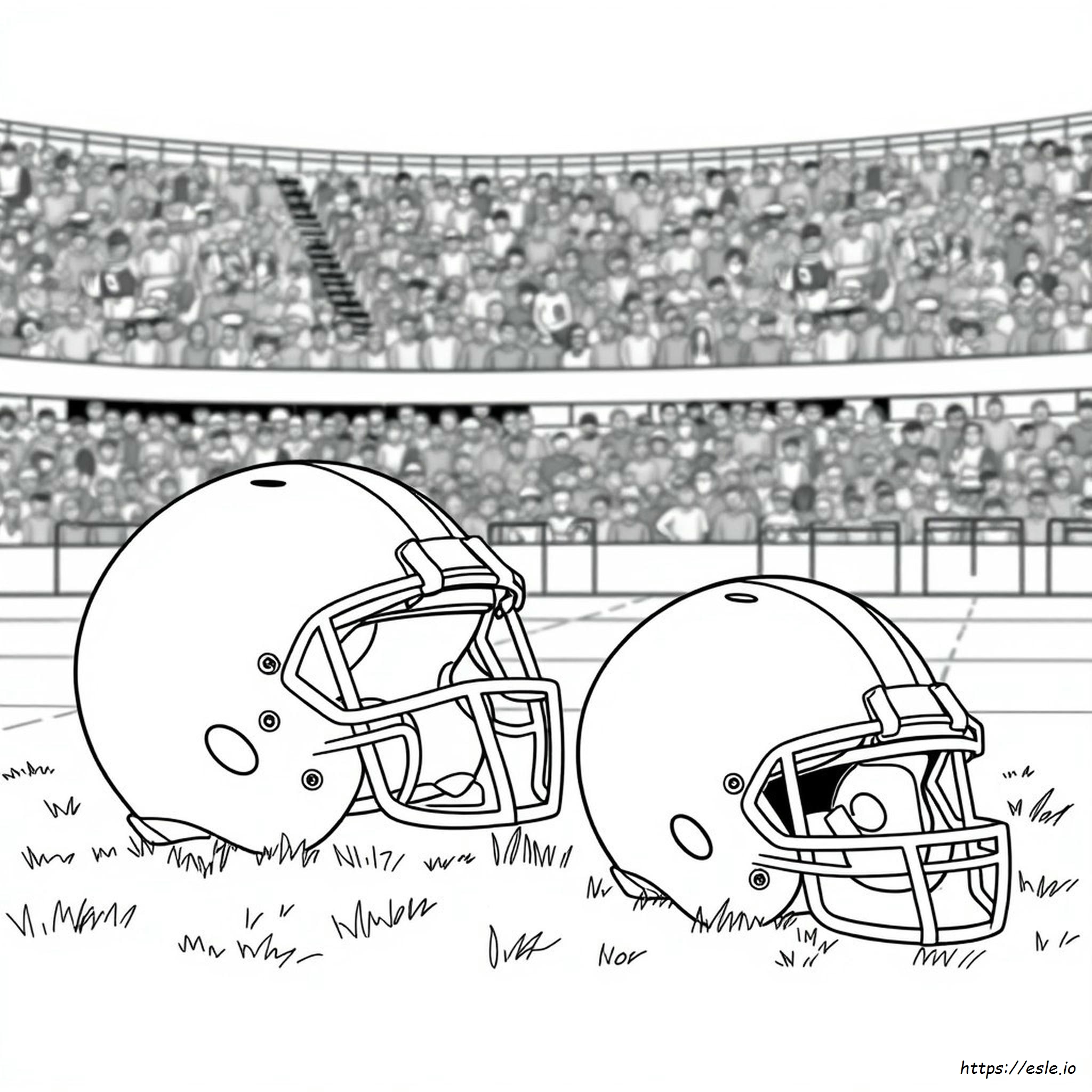 Coloriage De Casques De Football Américain