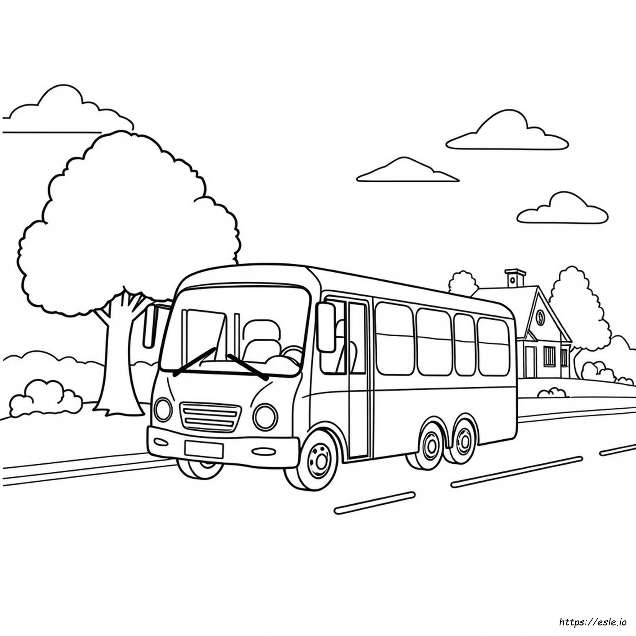 Gambar Bus Untuk Mewarnai