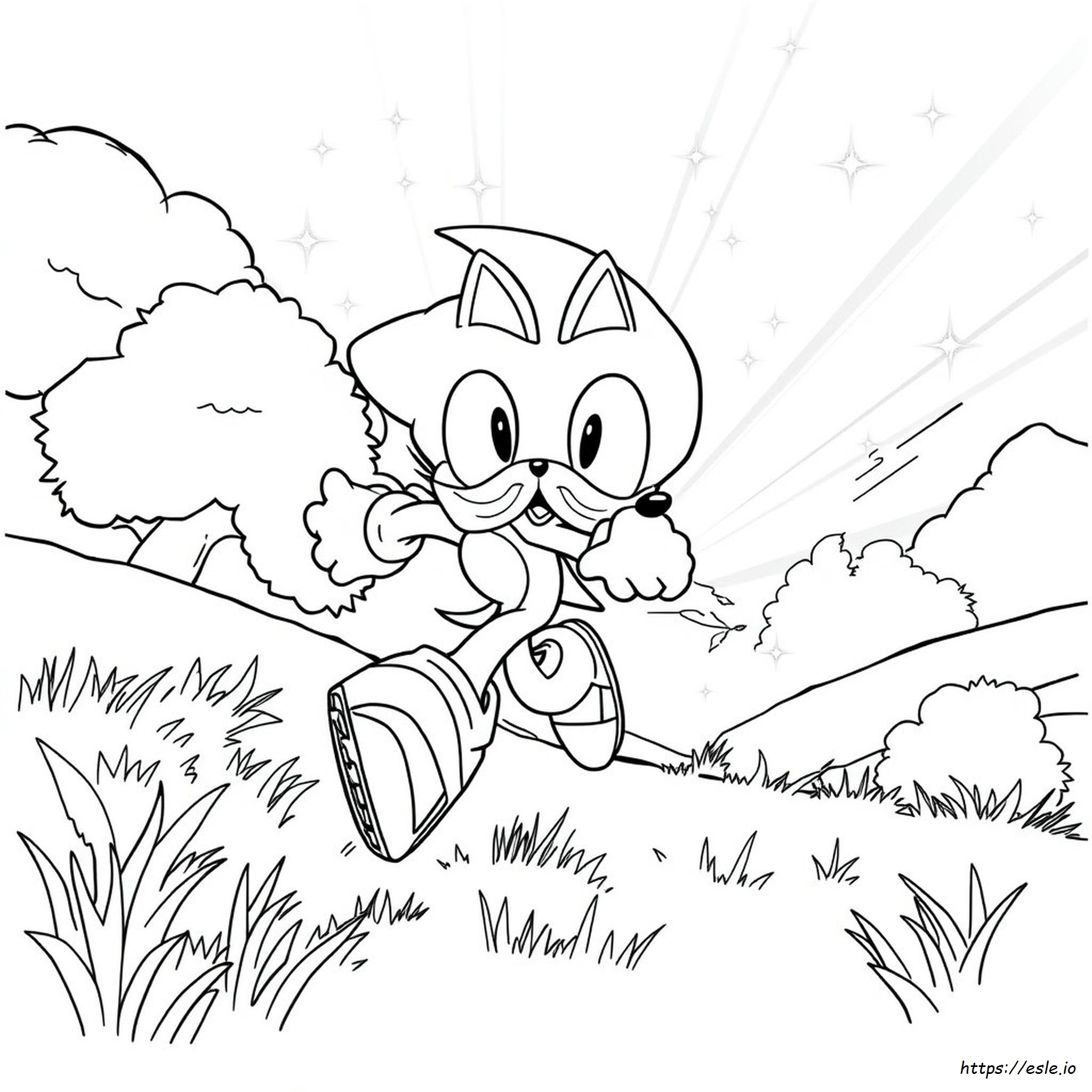 Gambar Mewarnai Sonic Unleashed Super Sonic
