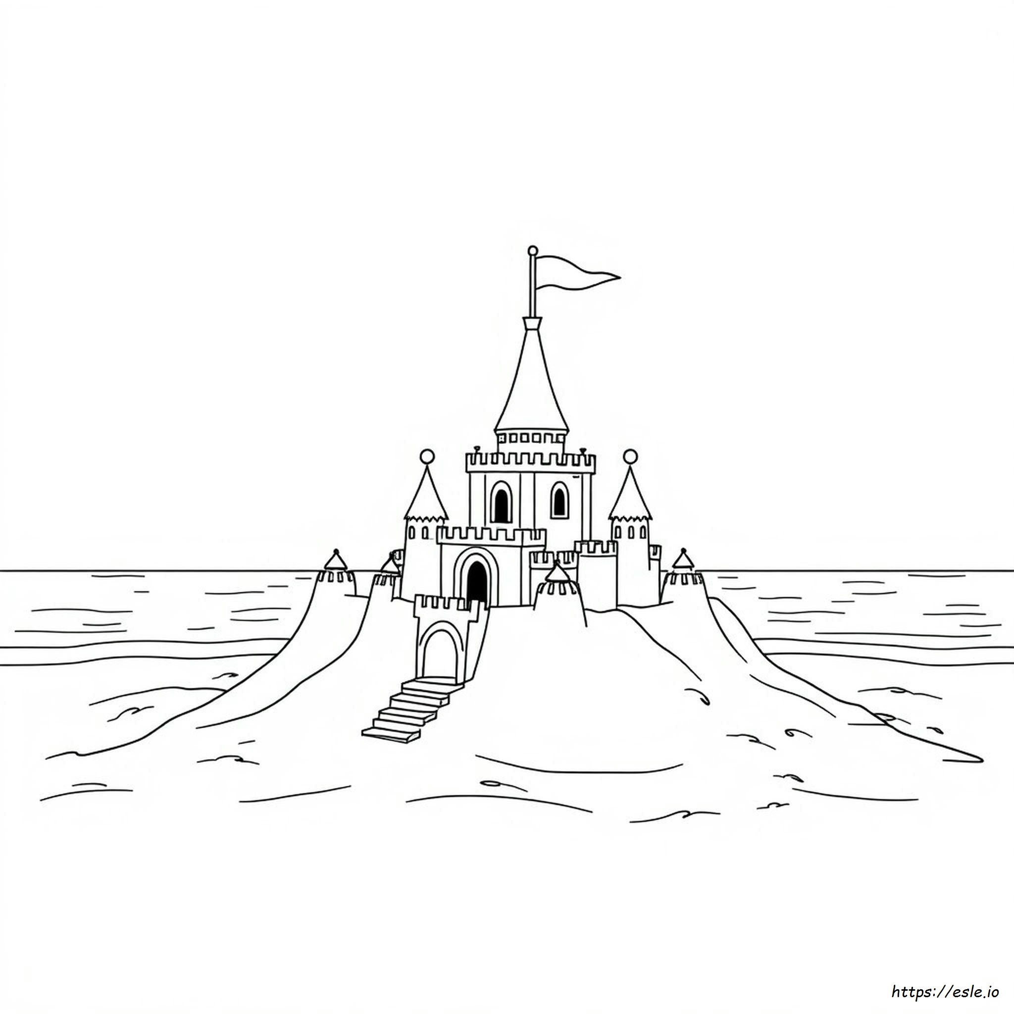 Sand Castle Colouring Pages