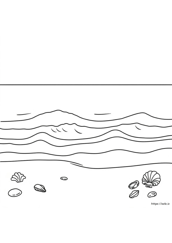 印刷できる簡単な海のぬりえ