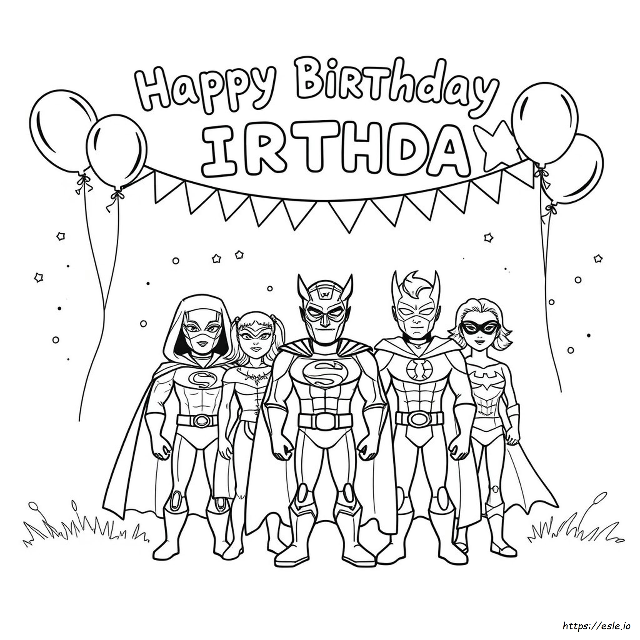 Alles Gute Zum Geburtstag Superhelden Ausmalbilder