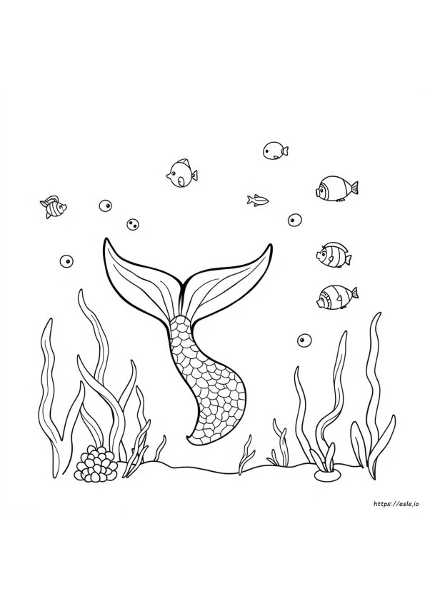 Free Printable Mermaid Tail Coloring Pages