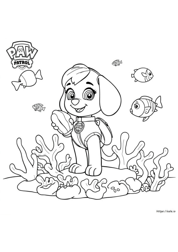 Coral Paw Patrol Da Colorare