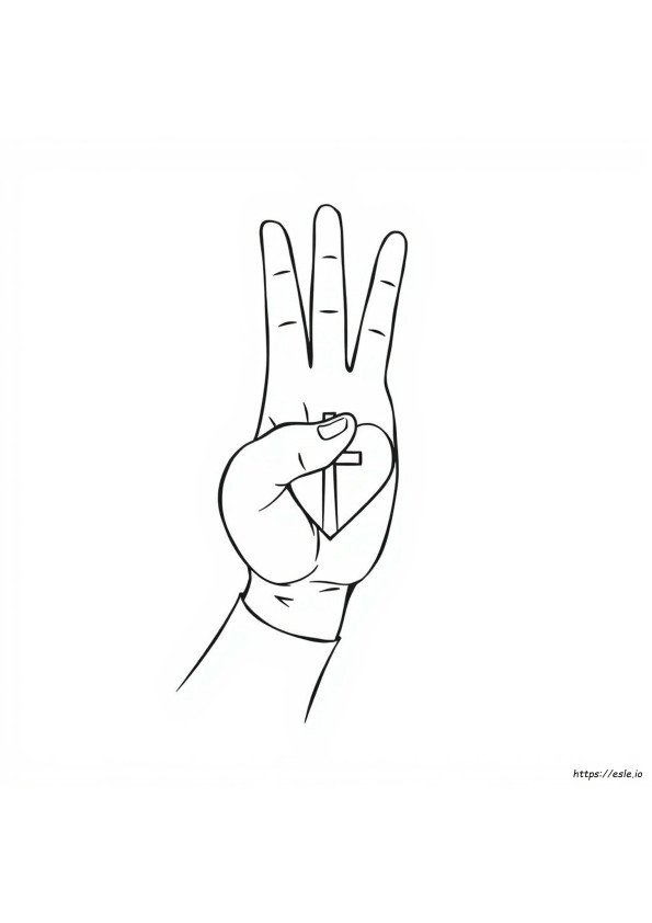 Sign Of The Cross Coloring Page