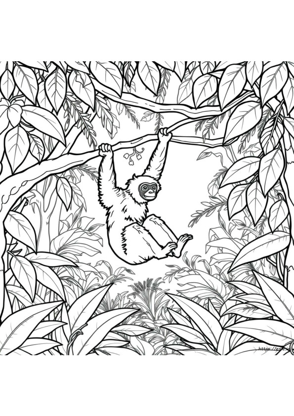 Coloriage Gibbon