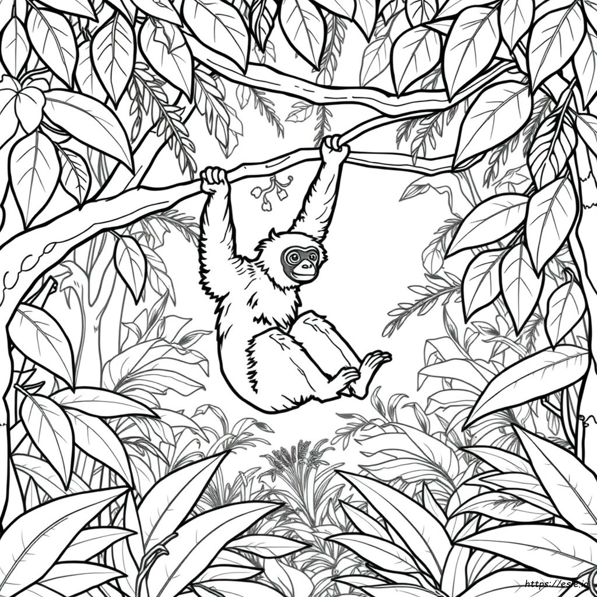 Gibbon Coloring Page