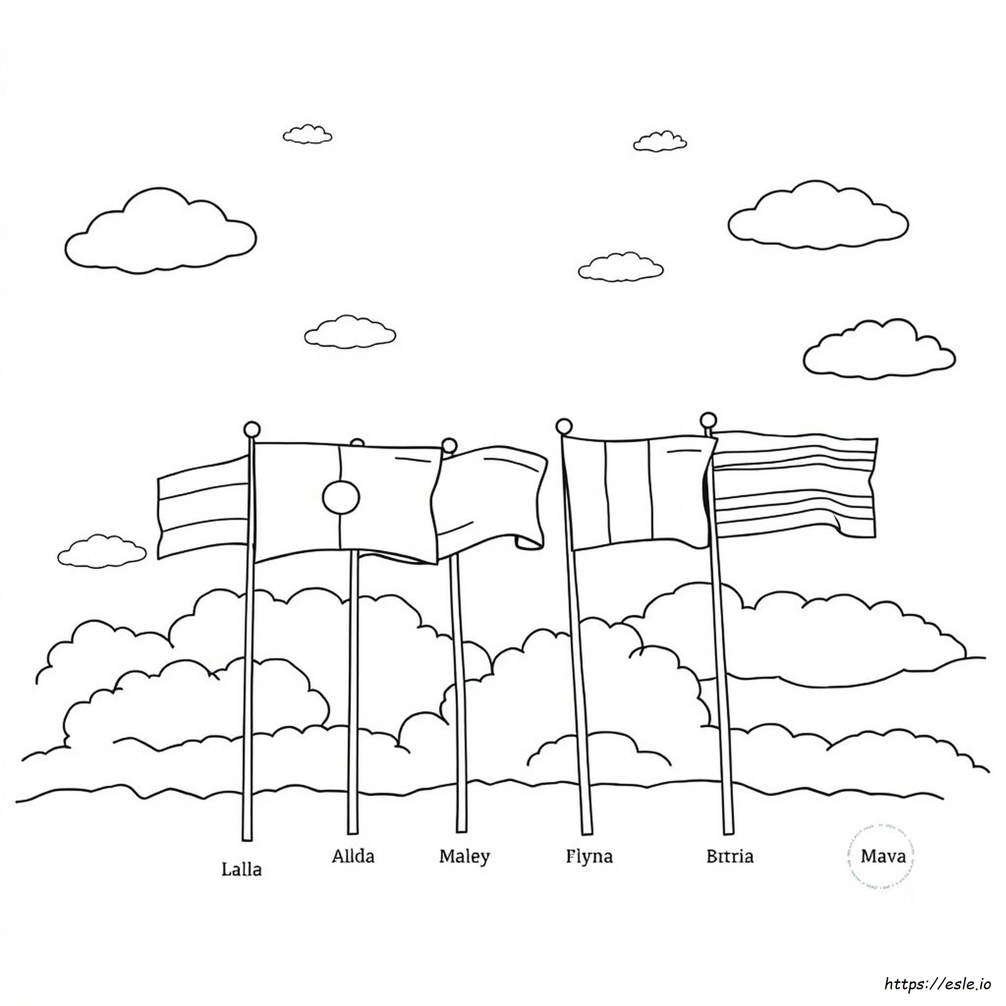 Coloring Pages Of Flags