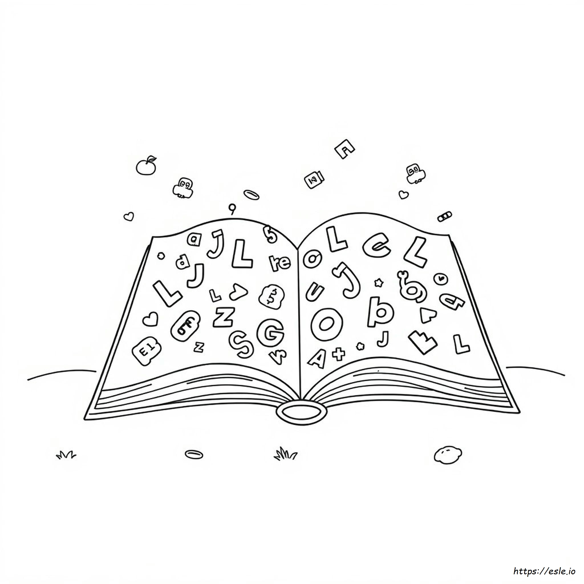 Parts Of A Book Coloring Page