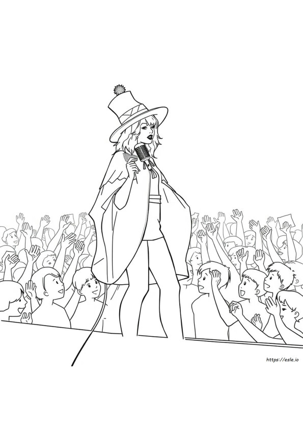 Taylor Swift Eras Tour Planșe De Colorat Ușoare