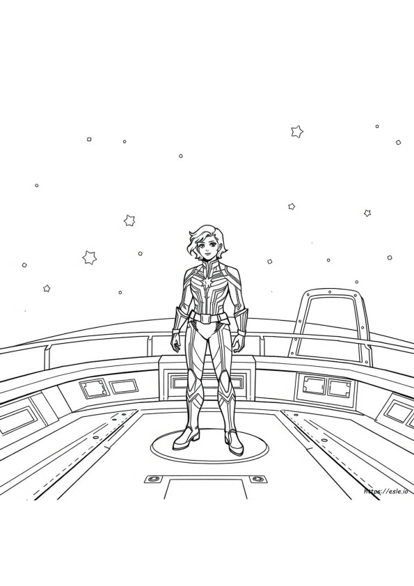 Captain Marvel Colouring