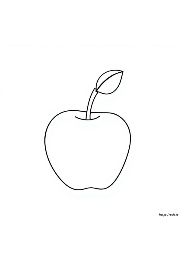 Simple Apple Coloring Page