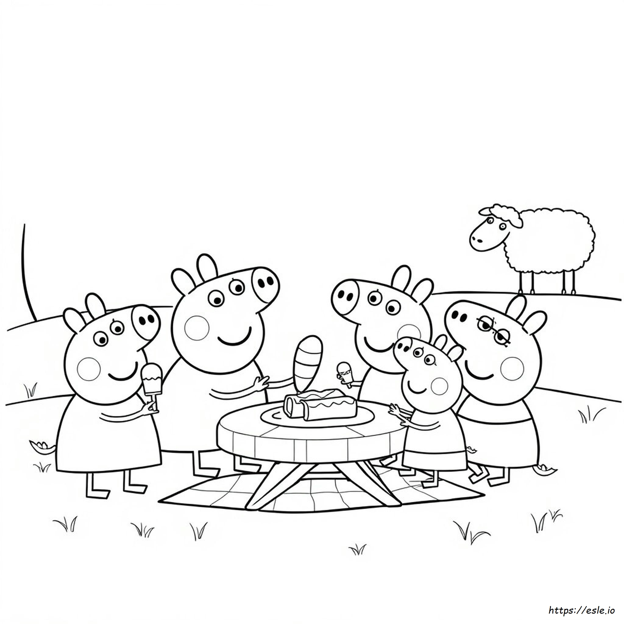 Peppa Pig Family Coloring Pages
