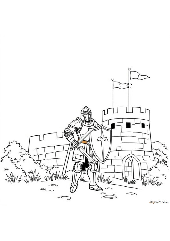 Realistic Medieval Knight Coloring Pages