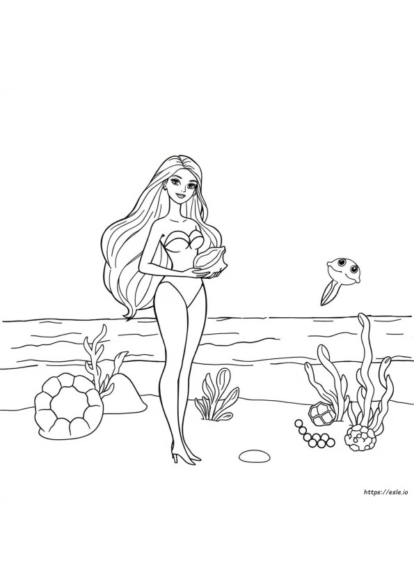 Coloring Pages Sirena Barbie Da Colorare