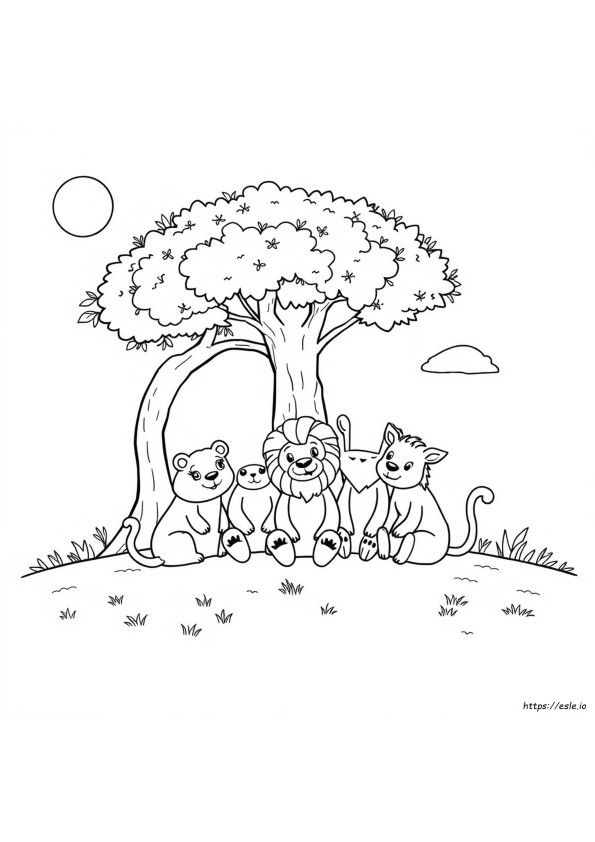 Multiple Animal Coloring Pages