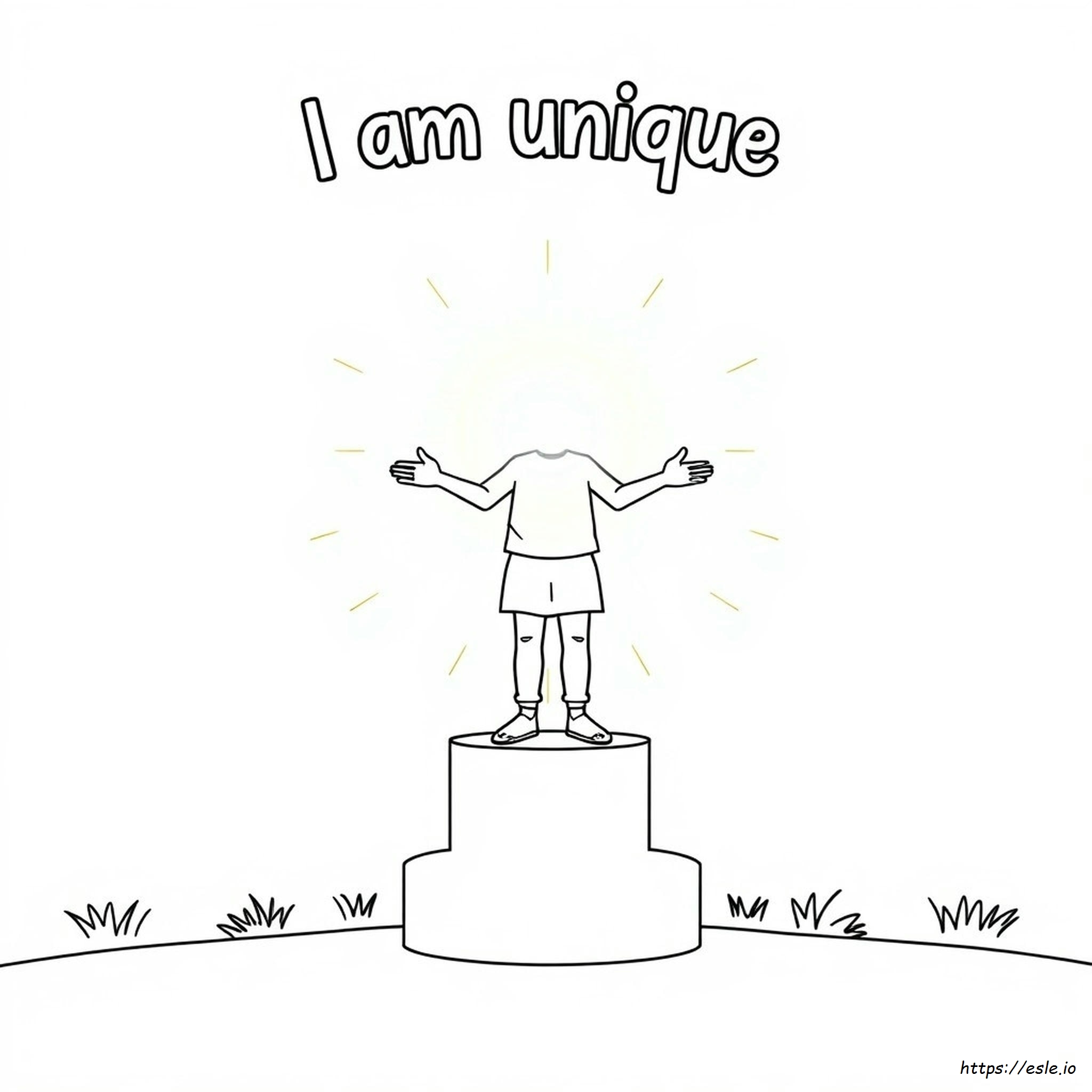 I Am Unique Coloring Page