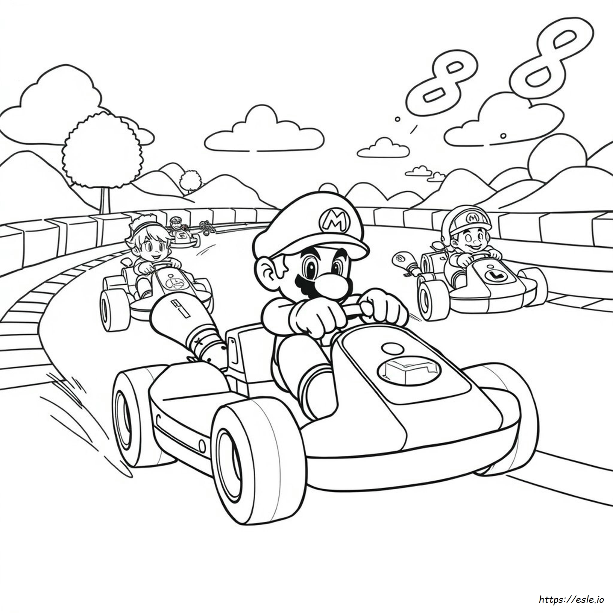 Mario Kart 8 Deluxe Coloring Pages