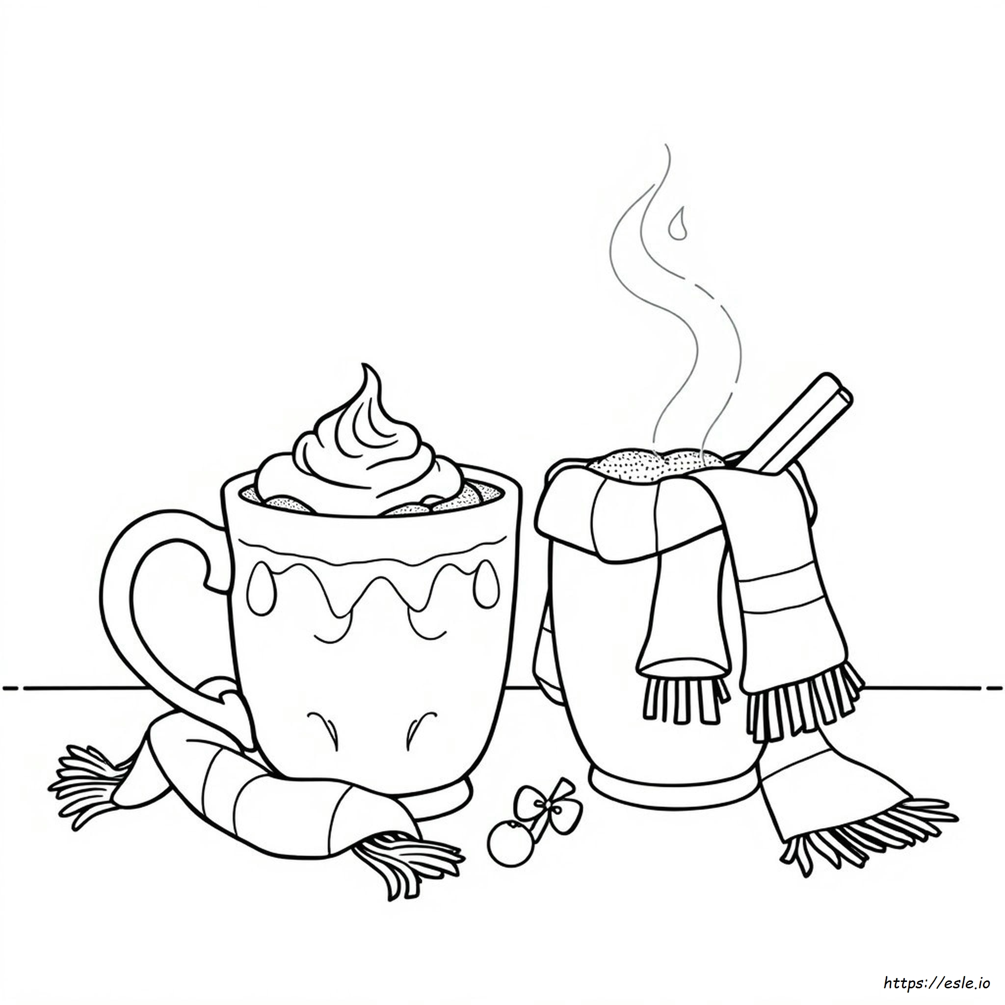 Hot Chocolate Coloring Page