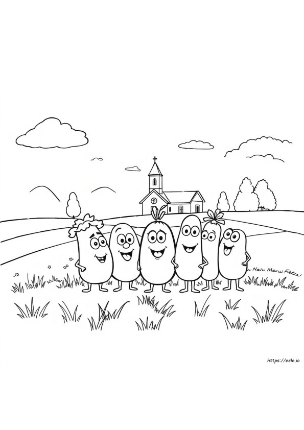 Desene De Colorat Veggietales Gratuite