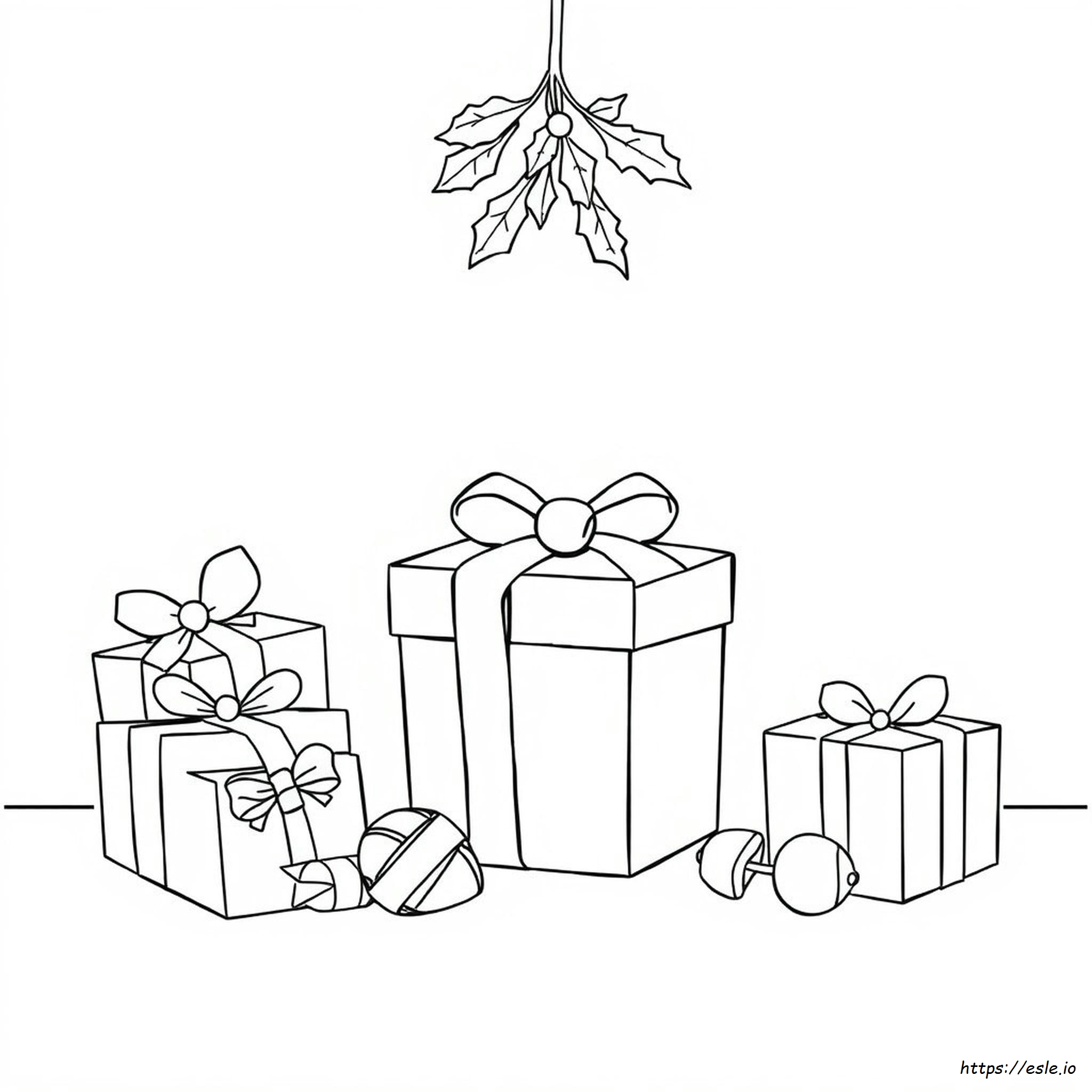 Christmas Gift Box Colouring