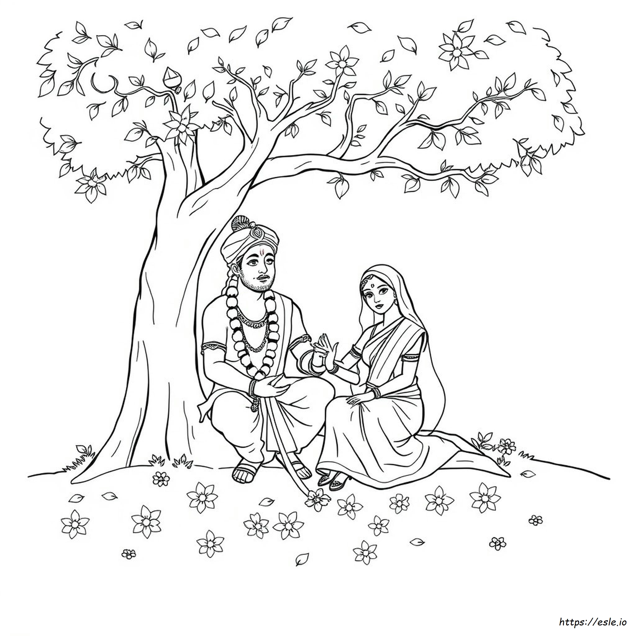 Coloring Pages Easy Ram Laxman Sita Drawing