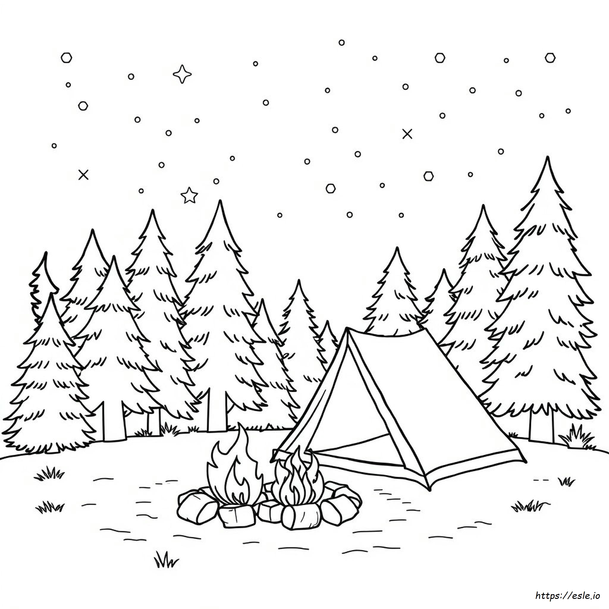 Free Coloring Pages For Camping