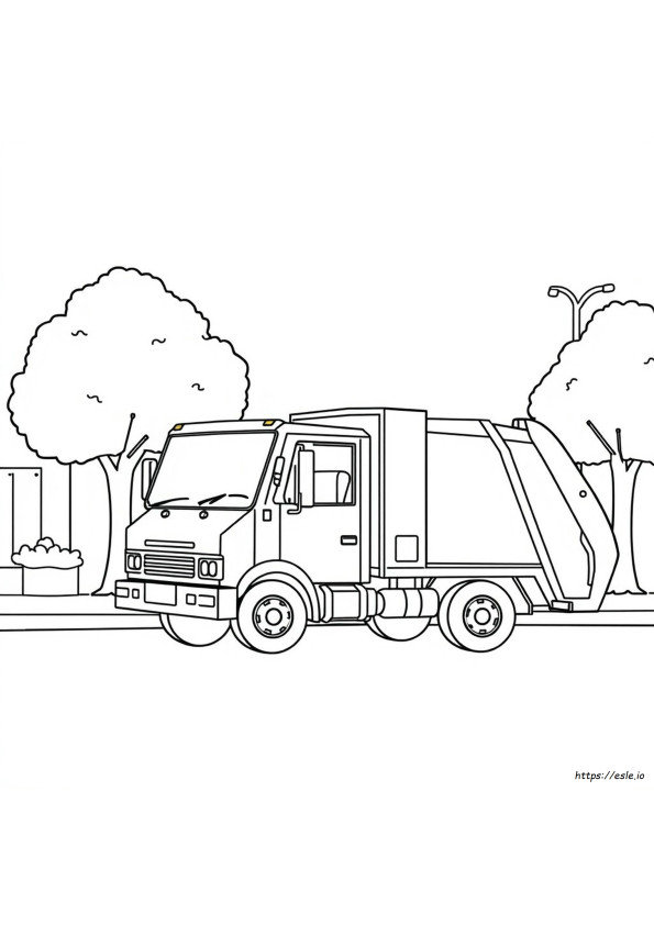Trash Truck Colouring Pages