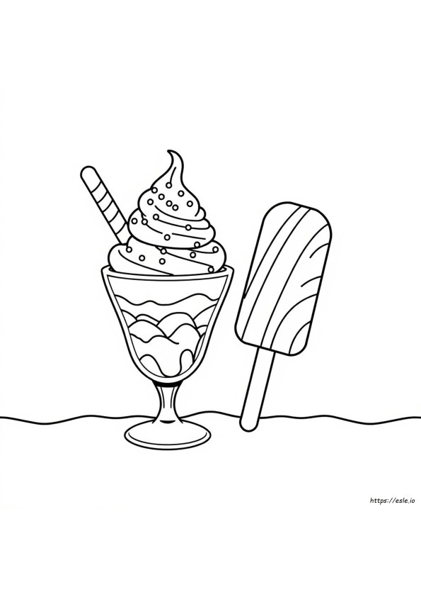 Páginas Para Colorear De Helados Y Paletas