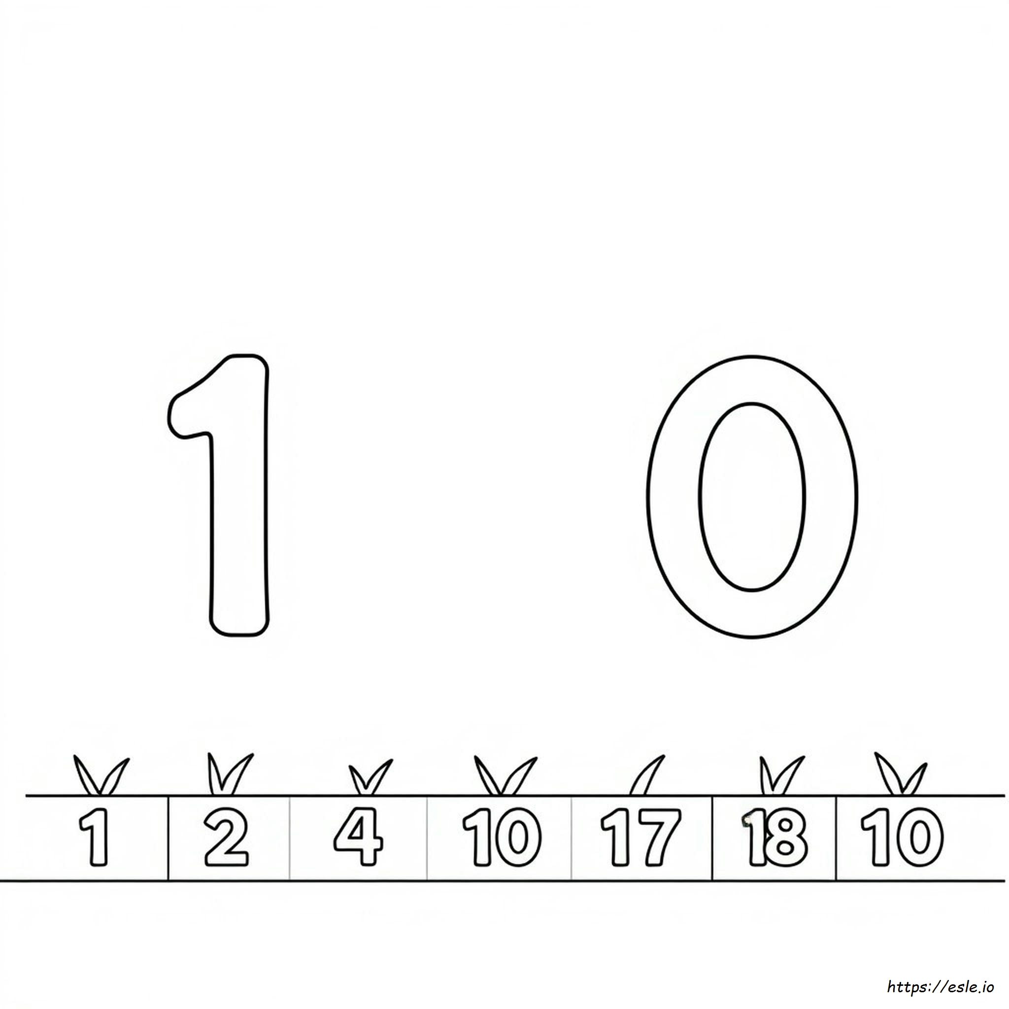 Number Coloring Pages For Adults - Free Printable