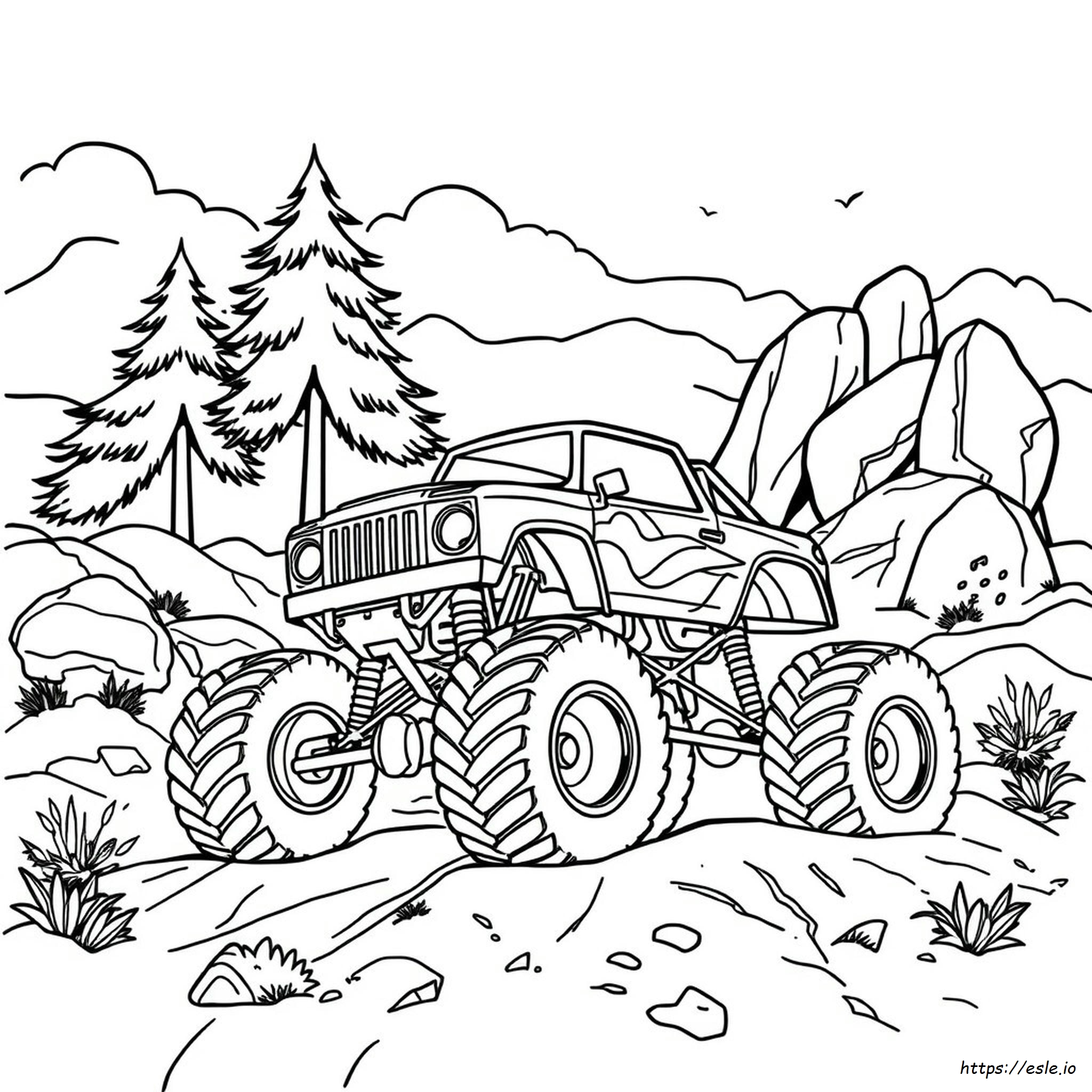 Monstertruck Coloring Page