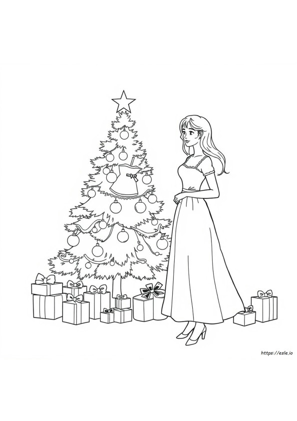 Christmas Dress Coloring Pages