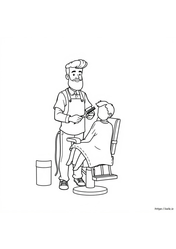 Disegni Da Colorare Del Barbiere