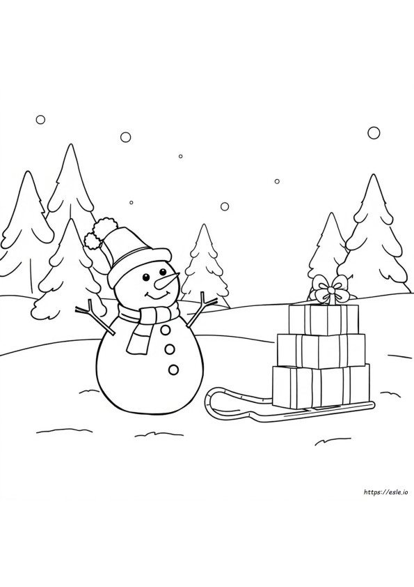 Snowman Coloring Pages For Kindergarten